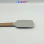 GEM+ | Premium Wooden/Silicone Utensil Set - 3 Piece: Spatula, Whisk, and Brush
