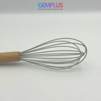 GEM+ | Premium Wooden/Silicone Utensil Set - 3 Piece: Spatula, Whisk, and Brush