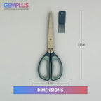 GEM+ | Premium Stainless Steel Herb Scissors - 5 Blades Multipurpose with Brush