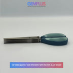 GEM+ | Premium Stainless Steel Herb Scissors - 5 Blades Multipurpose with Brush