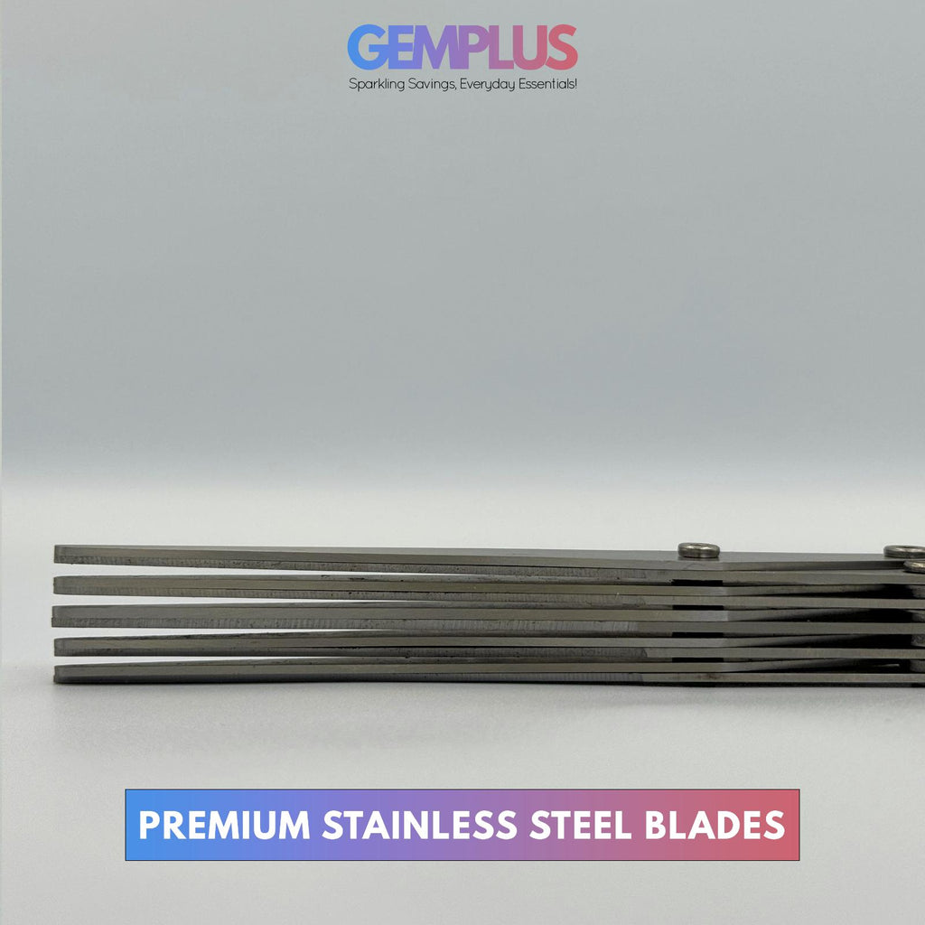 GEM+ | Premium Stainless Steel Herb Scissors - 5 Blades Multipurpose with Brush
