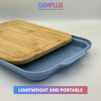 GEM+ | Premium Natural Bamboo Chopping Board with Storage Container