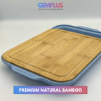 GEM+ | Premium Natural Bamboo Chopping Board with Storage Container