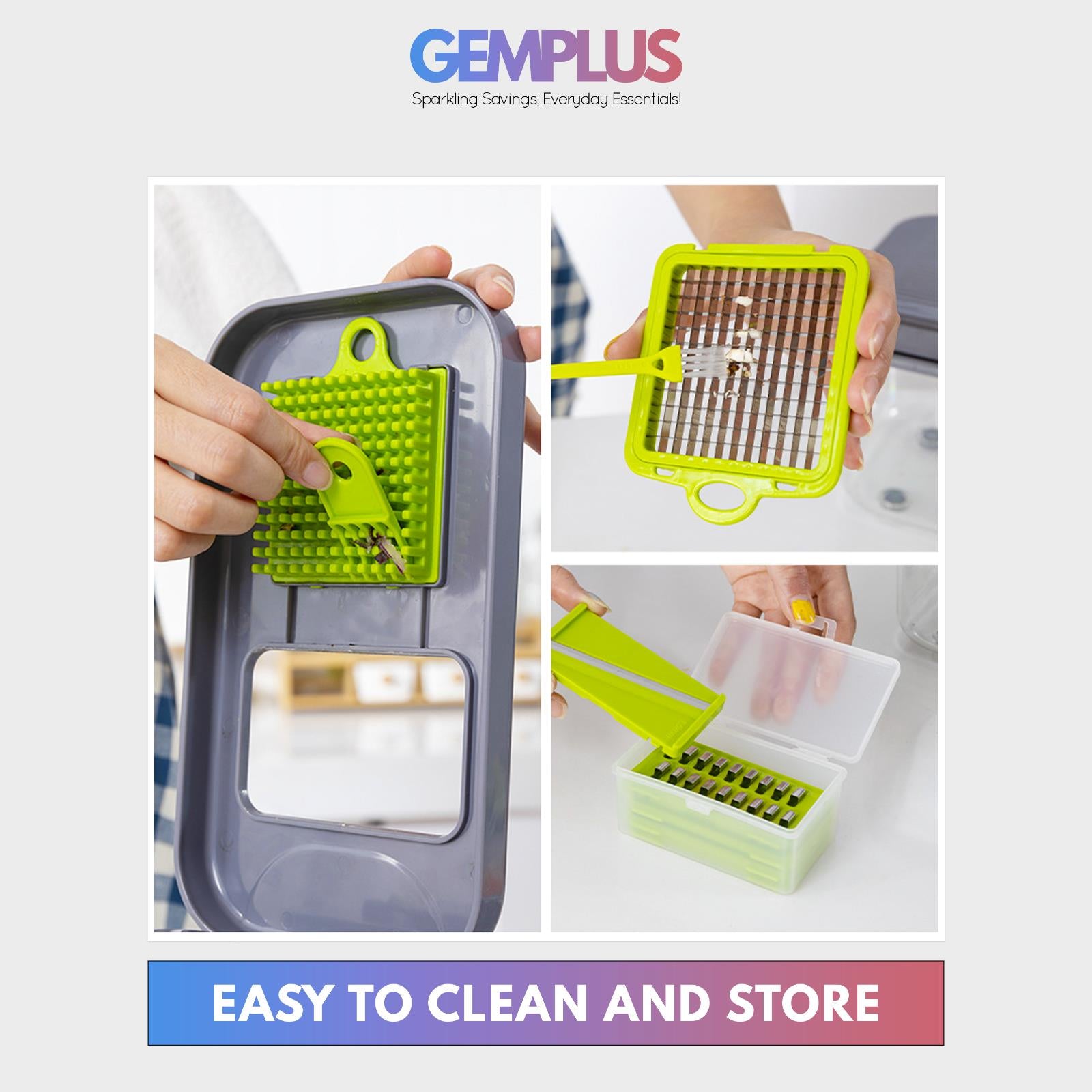 GEM+ | 22-Piece Multi-Function Vegetable Chopper Cutter Slicer Dicer Grater