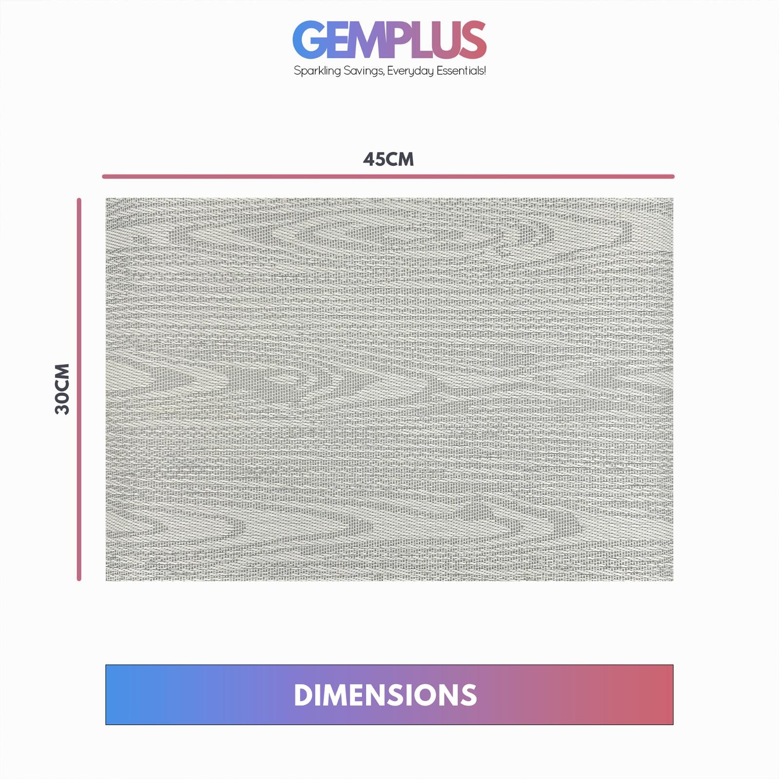 GEM+ | Premium 4/6-Piece Placemat Set – Durable Heat-Resistant Easy to Clean