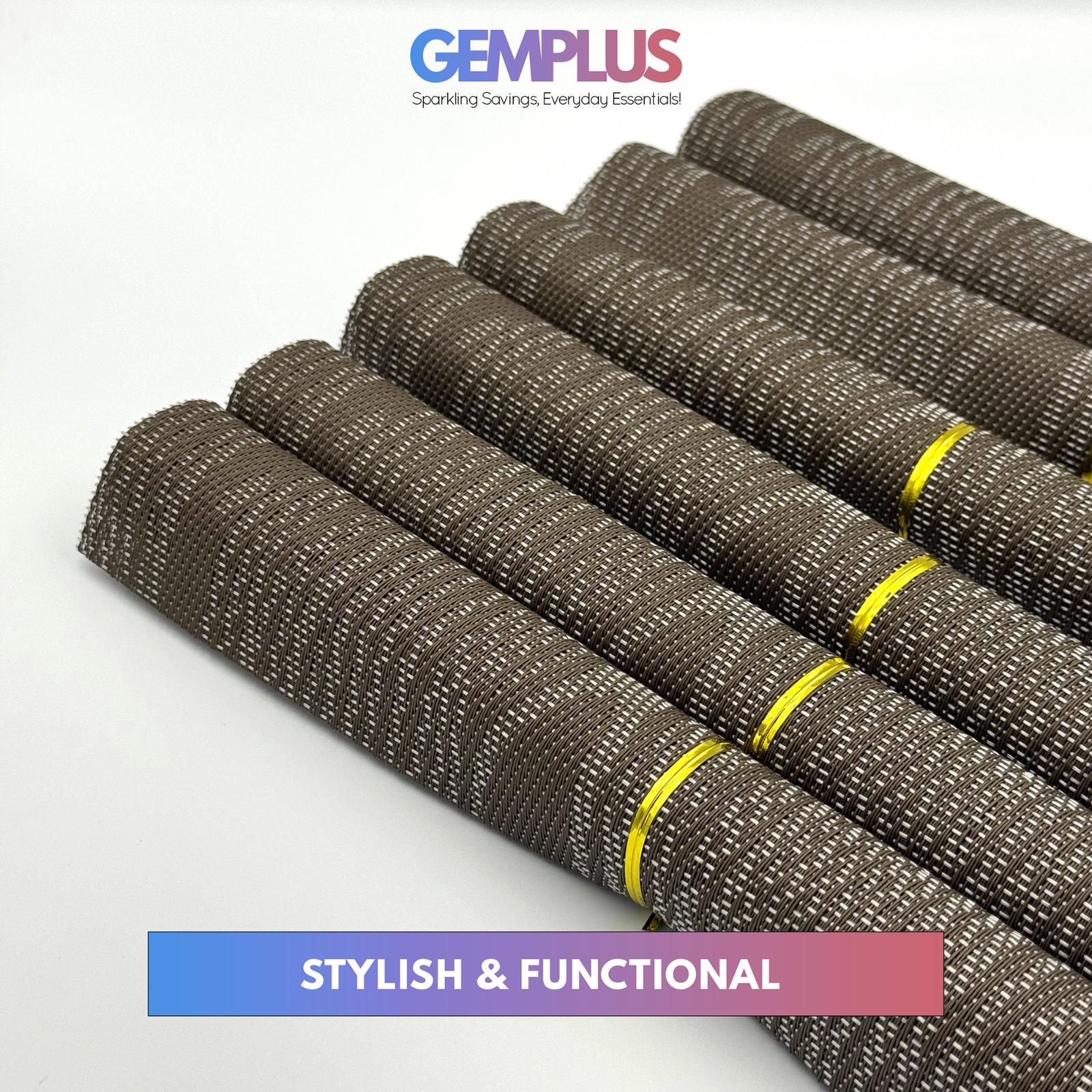 GEM+ | Premium 4/6-Piece Placemat Set – Durable Heat-Resistant Easy to Clean