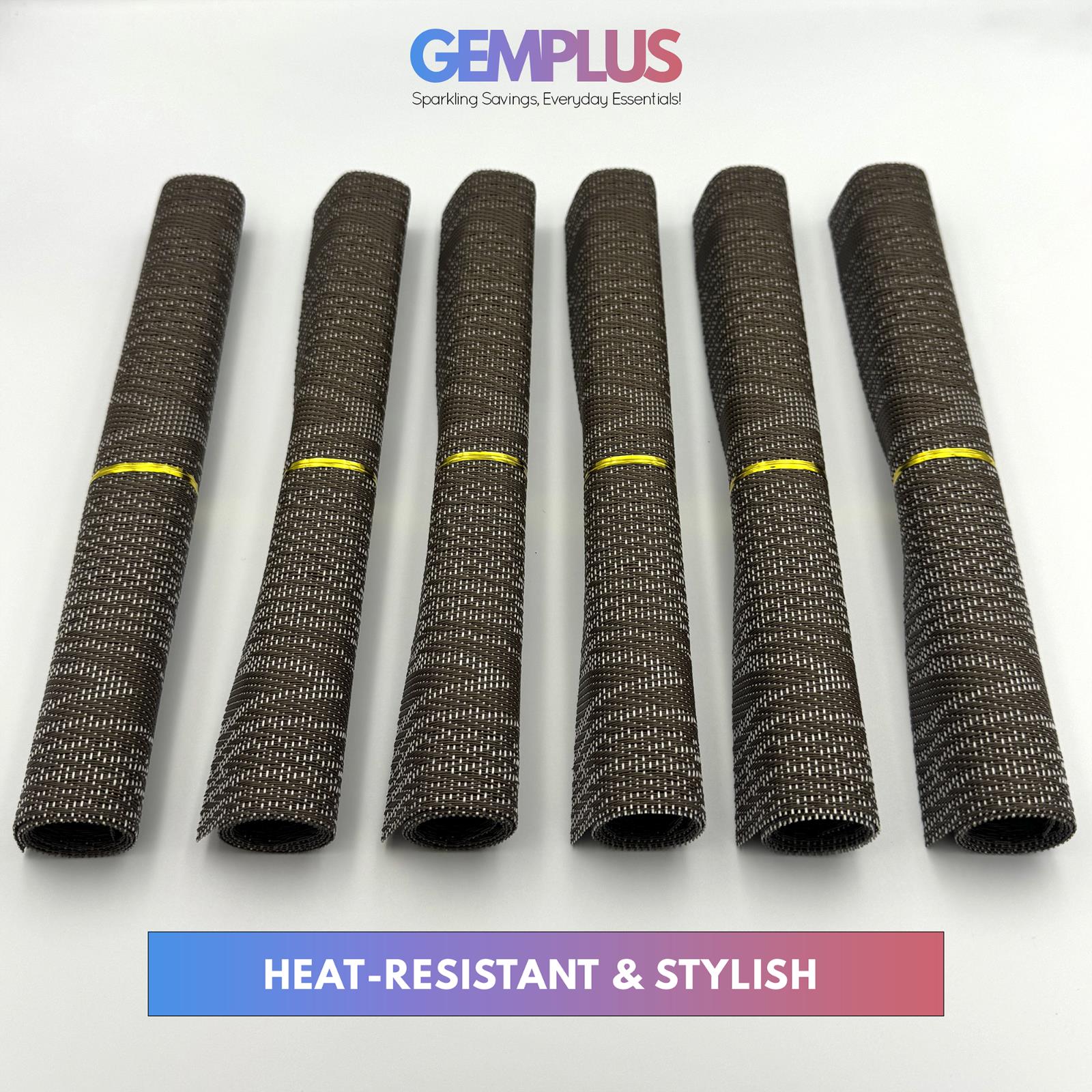 GEM+ | Premium 4/6-Piece Placemat Set – Durable Heat-Resistant Easy to Clean