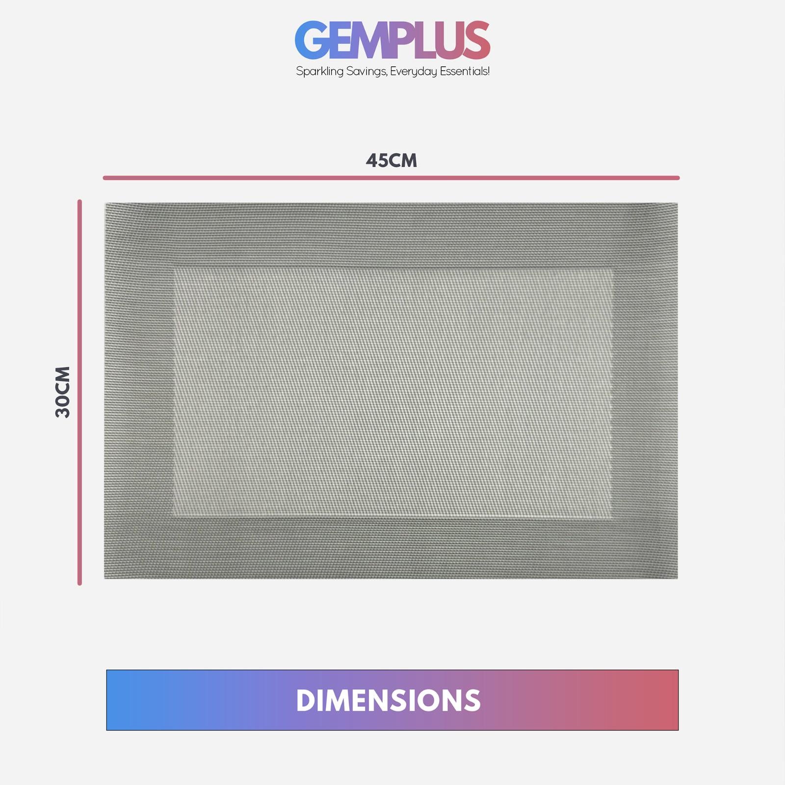 GEM+ | Premium 4/6-Piece Placemat Set Durable Heat-Resistant Easy to Clean