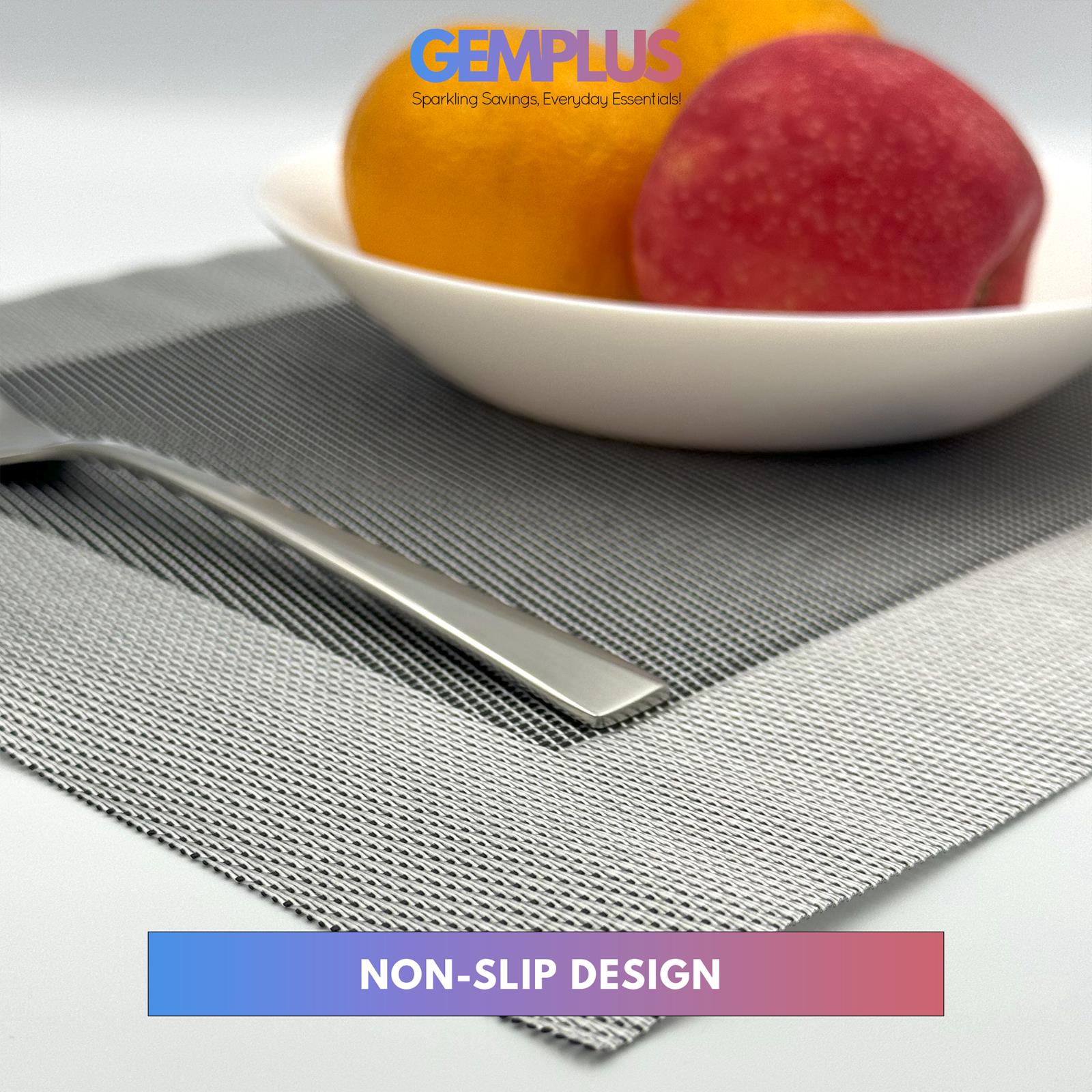 GEM+ | Premium 4/6-Piece Placemat Set Durable Heat-Resistant Easy to Clean