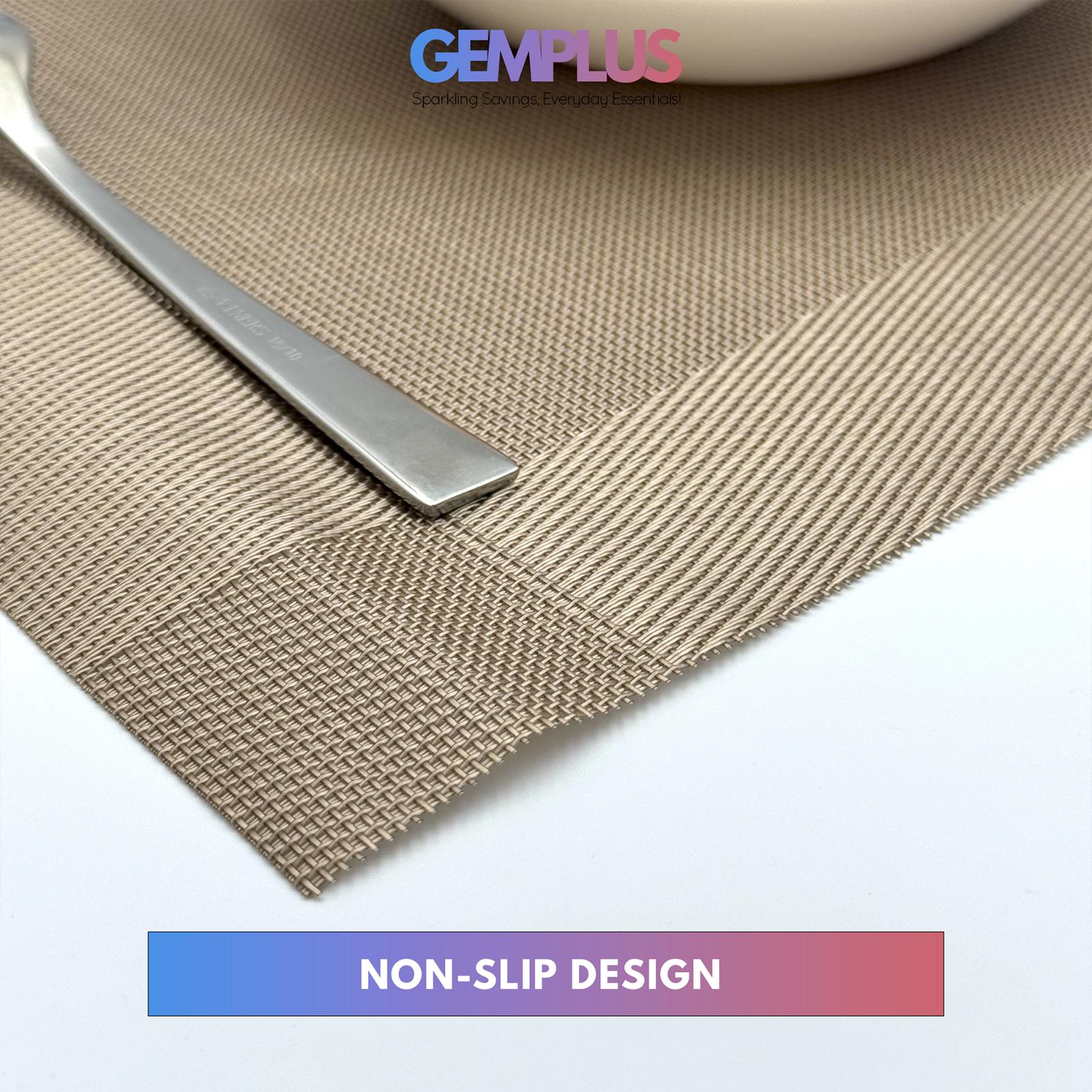 GEM+ | Premium 4/6-Piece Placemat Set Durable Heat-Resistant Easy to Clean
