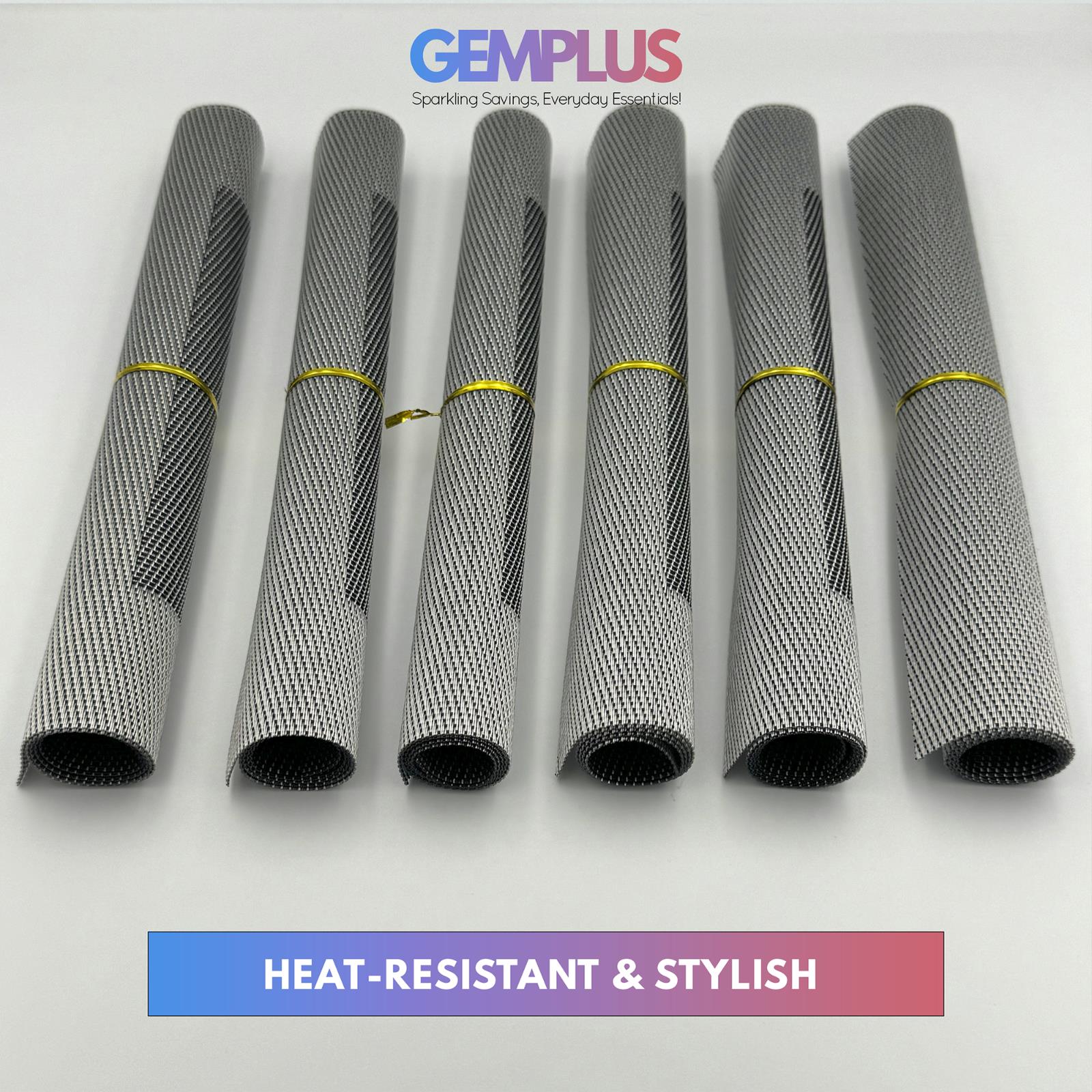 GEM+ | Premium 4/6-Piece Placemat Set Durable Heat-Resistant Easy to Clean