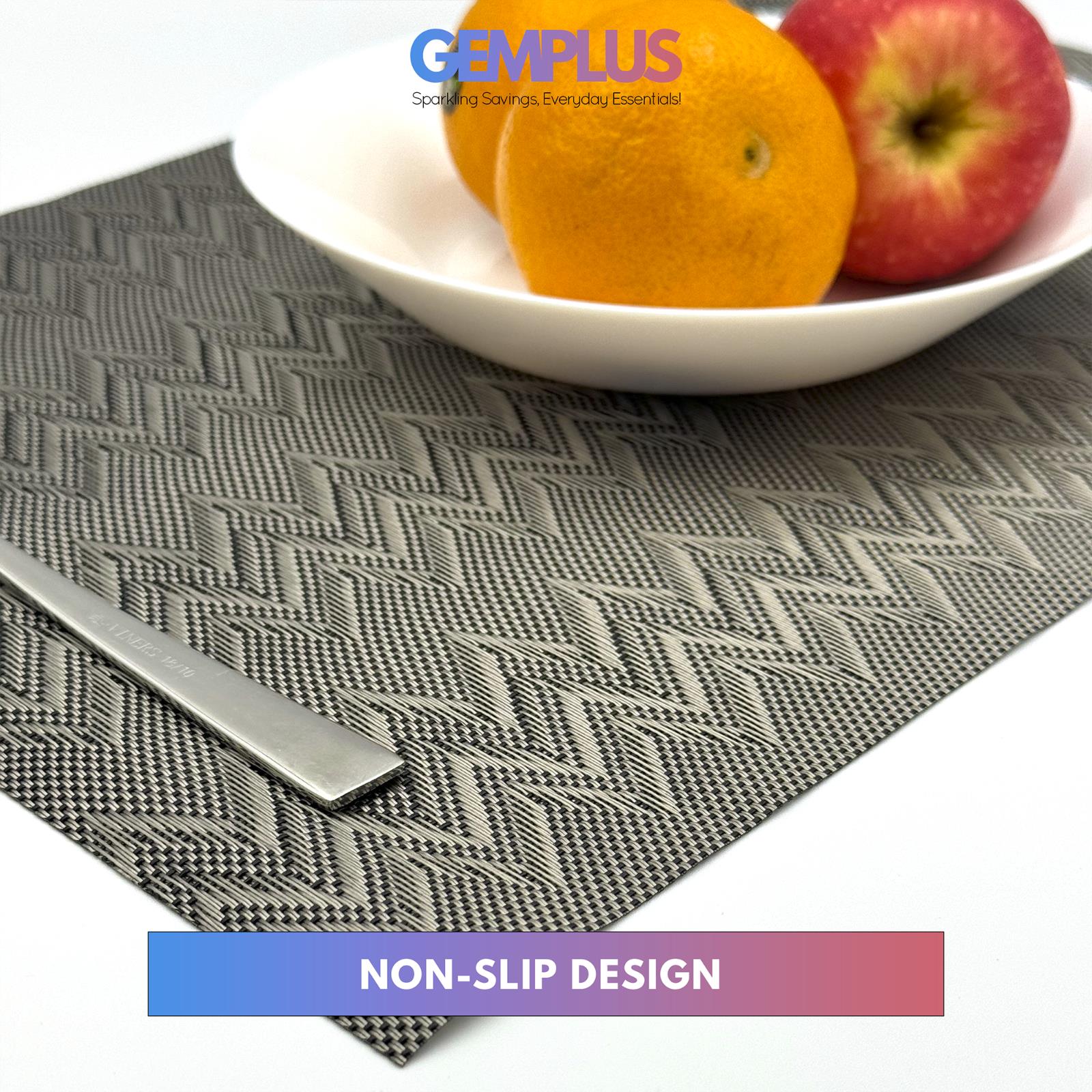GEM+ | Premium 4/6-Piece Placemat Set – Durable Heat Resistant Easy to Clean