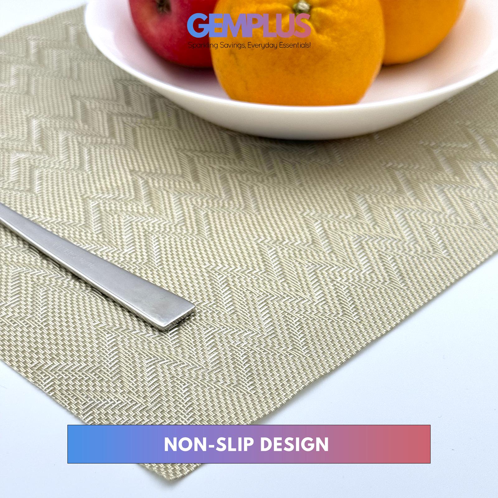 GEM+ | Premium 4/6-Piece Placemat Set – Durable Heat Resistant Easy to Clean