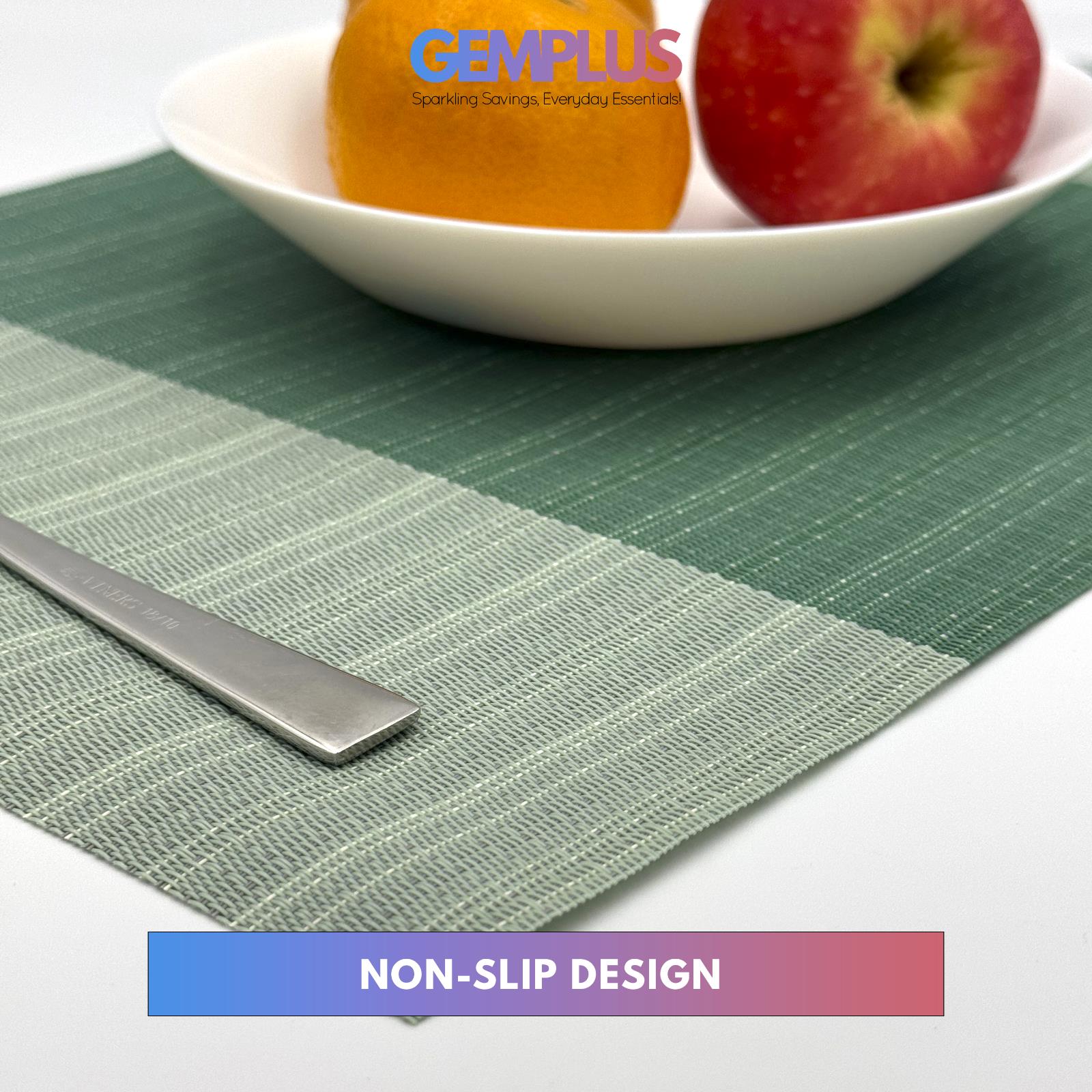 GEM+ | Premium 4/6-Piece Placemat Set – Durable Heat Resistant Easy to Clean