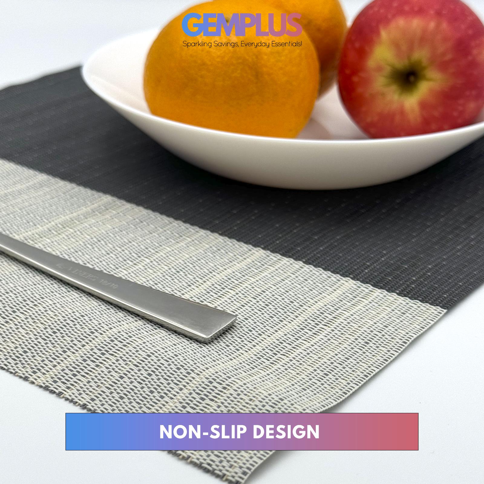 GEM+ | Premium 4/6-Piece Placemat Set – Durable Heat Resistant Easy to Clean
