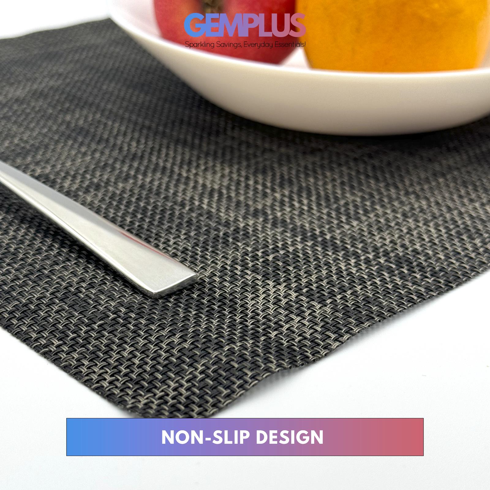 GEM+ | Premium 4/6-Piece Placemat Set – Durable Heat Resistant Easy to Clean