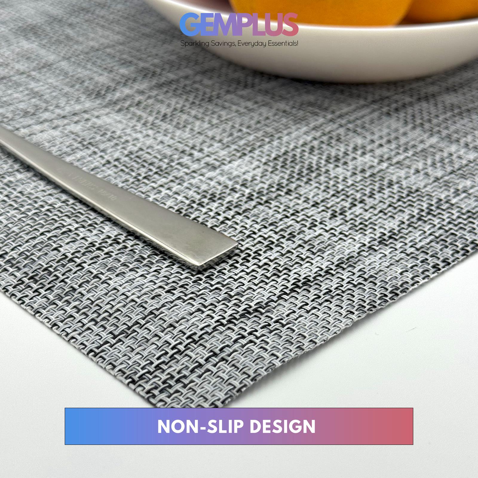 GEM+ | Premium 4/6-Piece Placemat Set – Durable Heat Resistant Easy to Clean