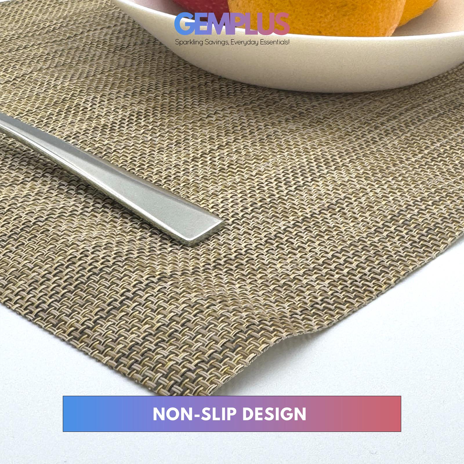 GEM+ | Premium 4/6-Piece Placemat Set – Durable Heat Resistant Easy to Clean