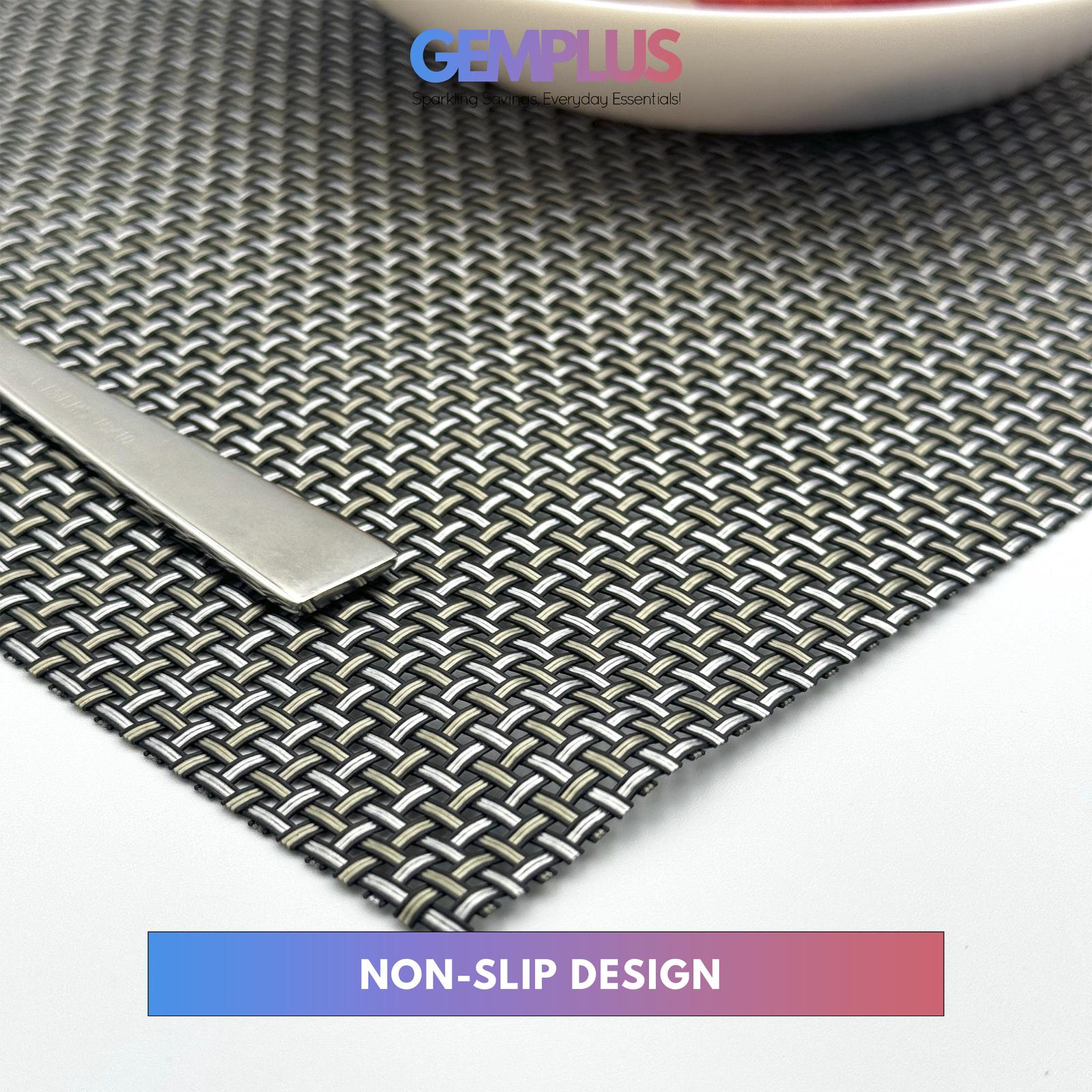 GEM+ | Premium 4/6-Piece Placemat Set – Durable, Heat-Resistant Easy to Clean