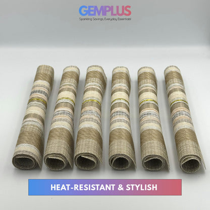GEM+ | Premium  4/6 Piece Placemat Set Durable Heat-Resistant Easy to Clean