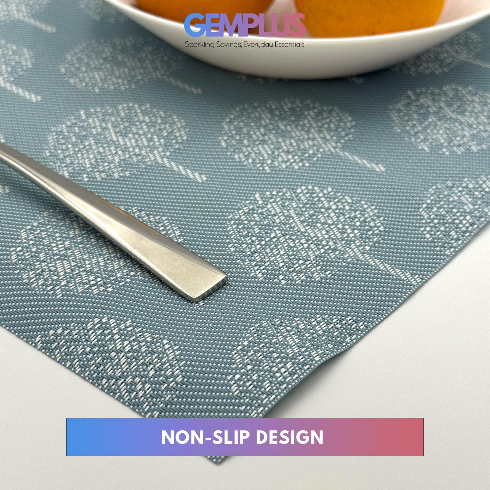 GEM+ | Premium  4/6 Piece Placemat Set Durable Heat-Resistant Easy to Clean