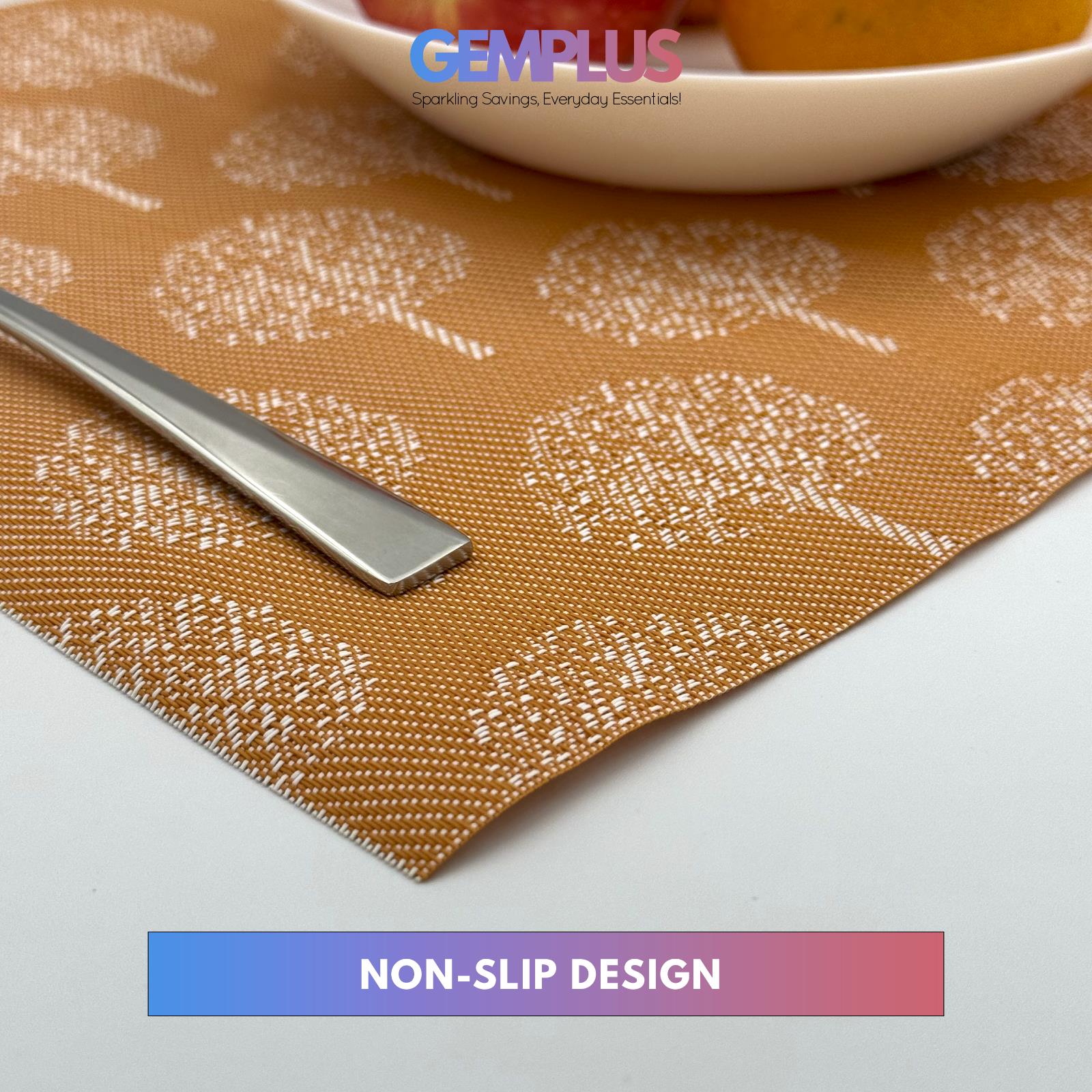GEM+ | Premium  4/6 Piece Placemat Set Durable Heat-Resistant Easy to Clean