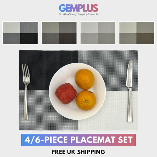 GEM+ | Premium  4/6-Piece Placemat Set – Durable, Heat-Resistant, Easy to Clean