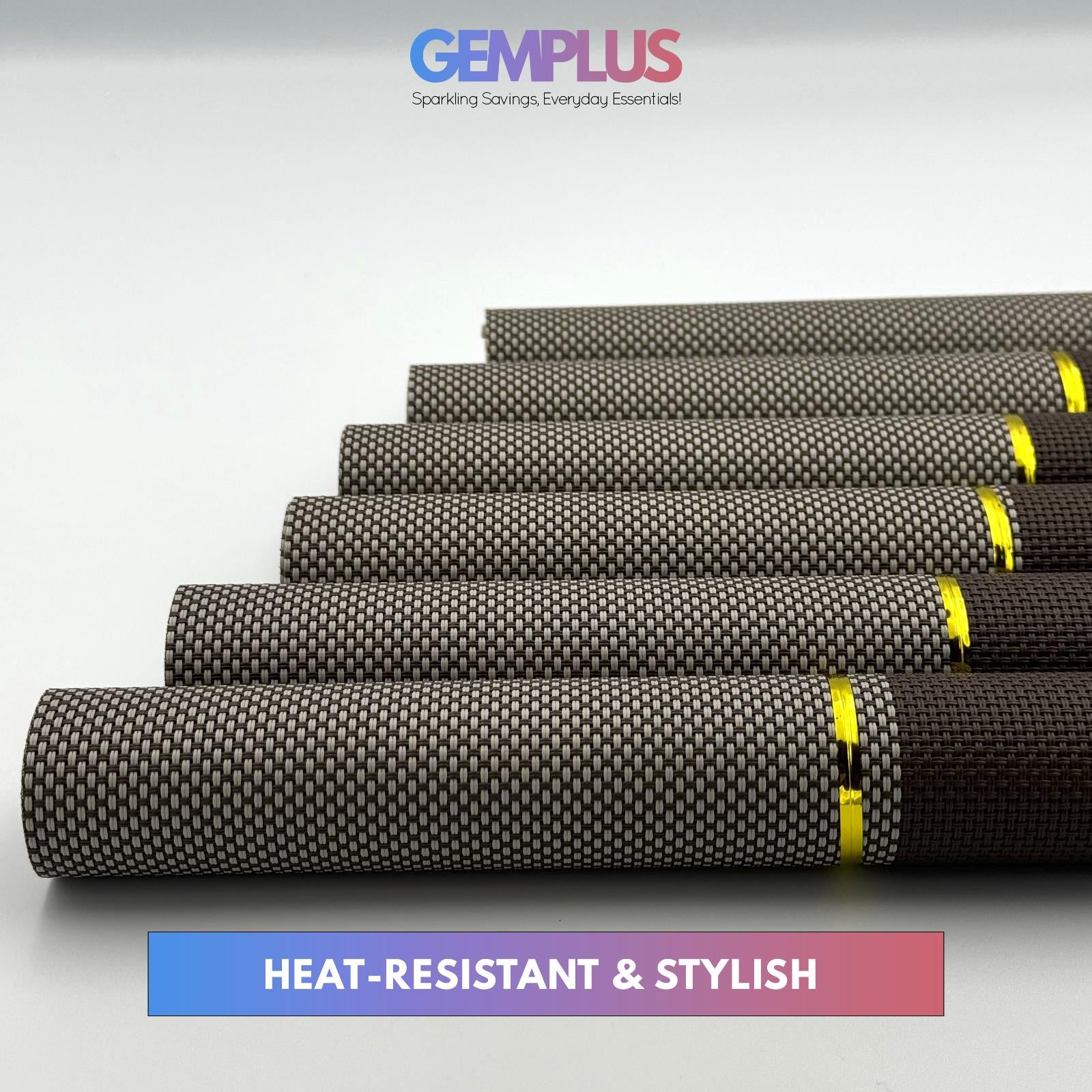 GEM+ | Premium  4/6-Piece Placemat Set – Durable, Heat-Resistant, Easy to Clean