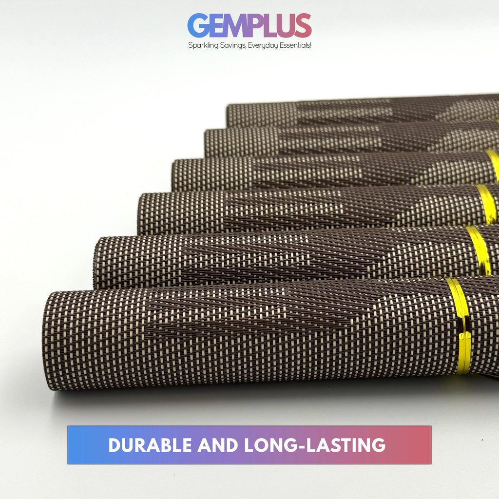 GEM+ | Premium 4/6 Piece Placemat Set – Durable Heat-Resistant, Easy to Clean