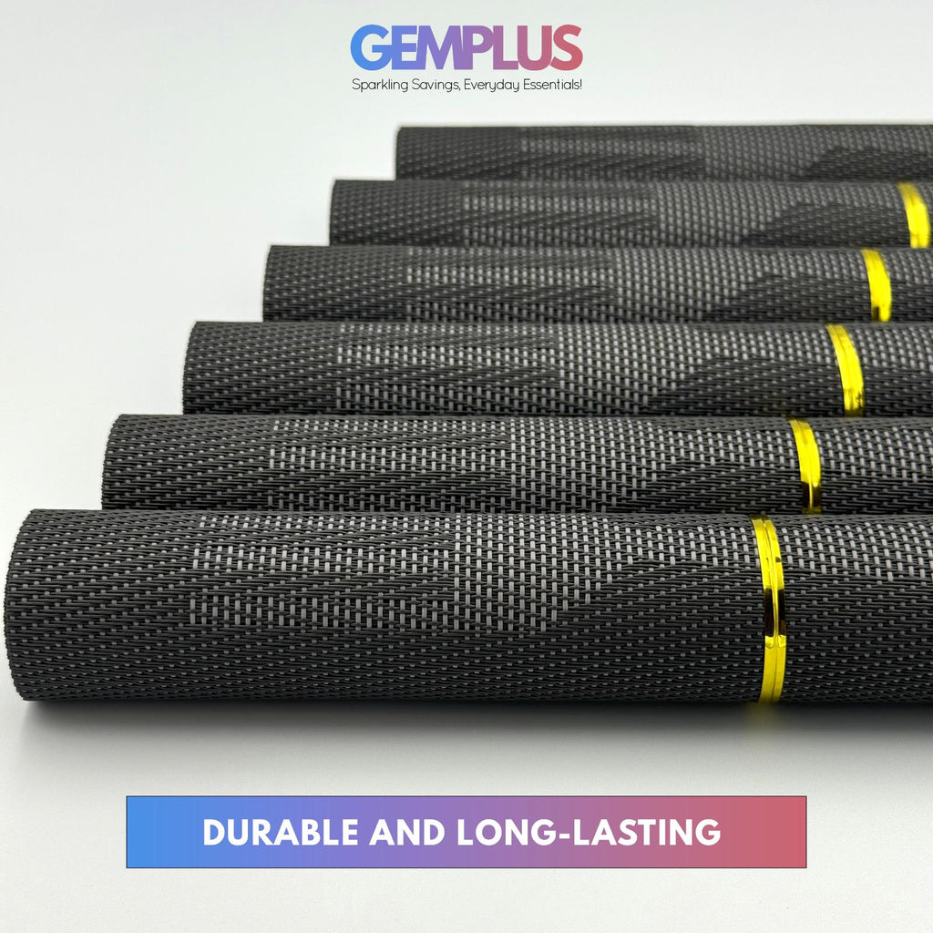 GEM+ | Premium 4/6 Piece Placemat Set – Durable Heat-Resistant, Easy to Clean