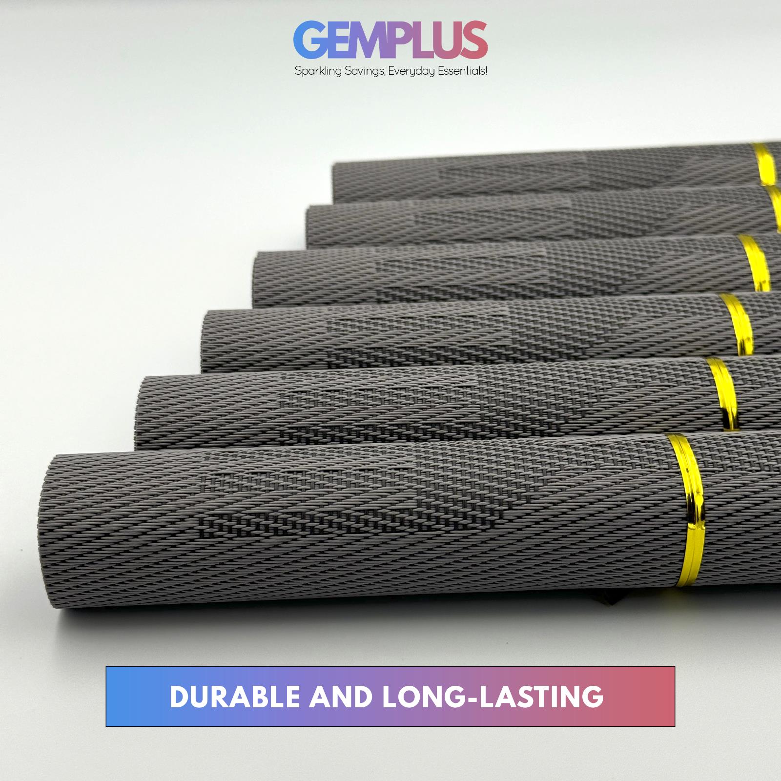 GEM+ | Premium 4/6 Piece Placemat Set – Durable Heat-Resistant, Easy to Clean