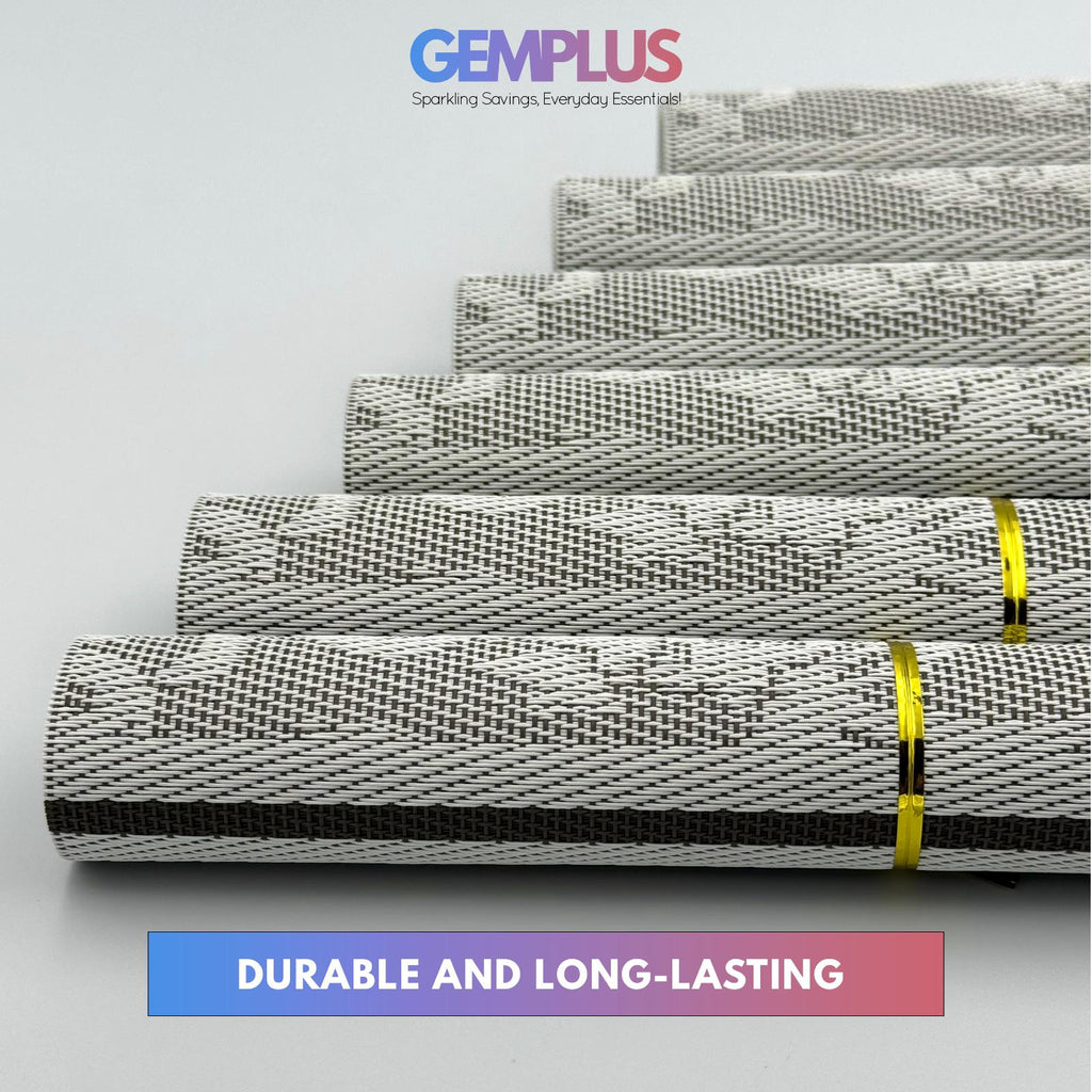 GEM+ | Premium 4/6 Piece Placemat Set Durable  Heat-Resistant Easy to Clean