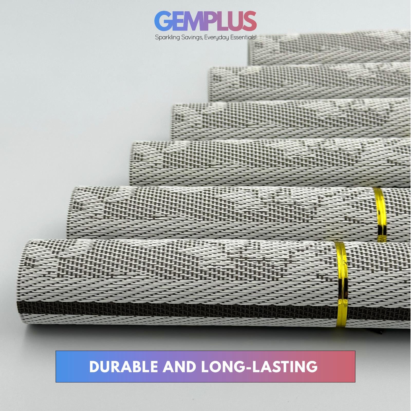 GEM+ | Premium 4/6 Piece Placemat Set Durable  Heat-Resistant Easy to Clean