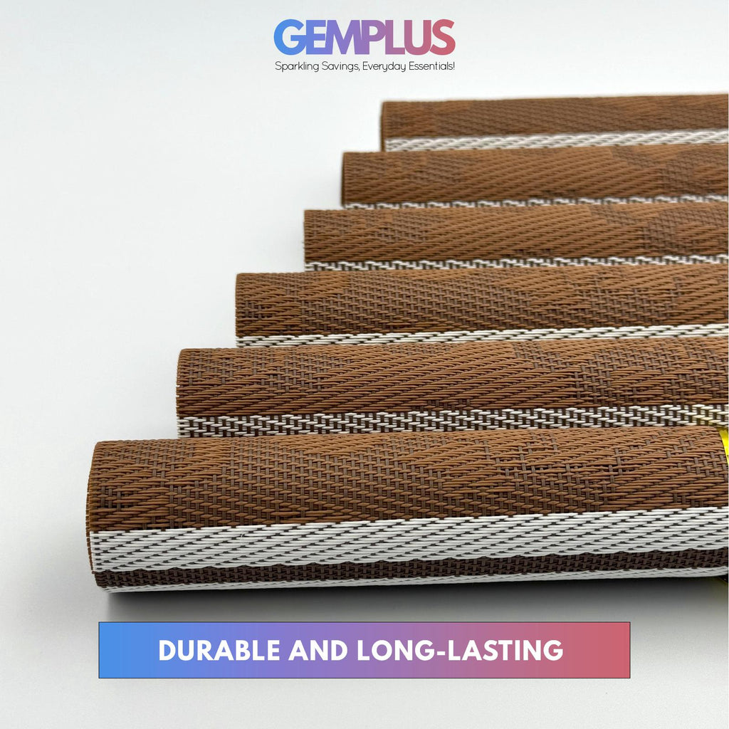 GEM+ | Premium 4/6 Piece Placemat Set Durable  Heat-Resistant Easy to Clean