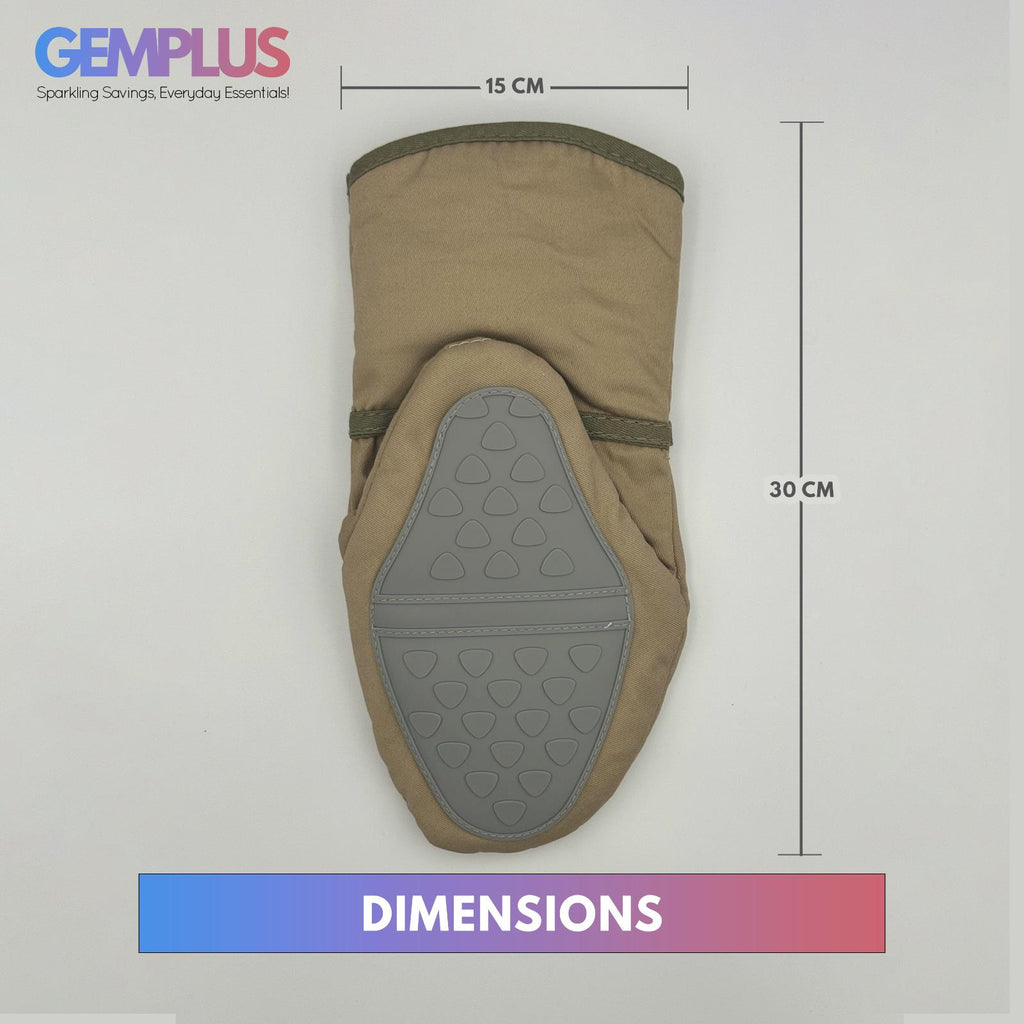 GEM+ | Premium Oven Mitt Silicone Heat Resistant Non-Slip Grip Baking BBQ Grill