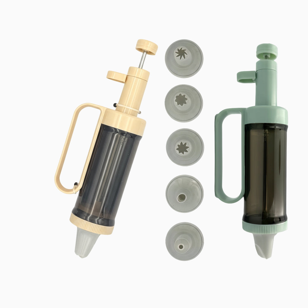 GEM+ | Cake Decor Piping Pen with 6pcs Nozzles/Tips - Premium Icing Decoration