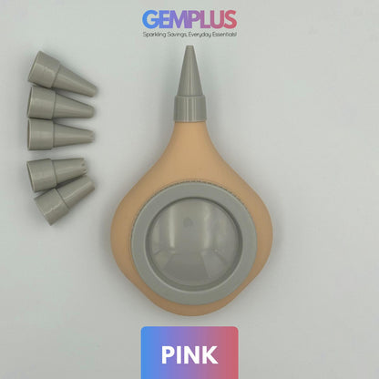GEM+ | Cake Decor Piping Tool with 6pcs Nozzles/Tips – Reusable Pastry Icing Set
