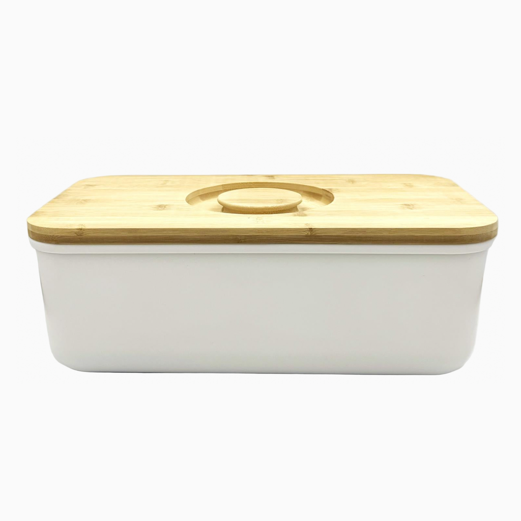 GEM+ | Bread Storage Bin Box with Eco Bamboo Cutting Board Lid Large Space