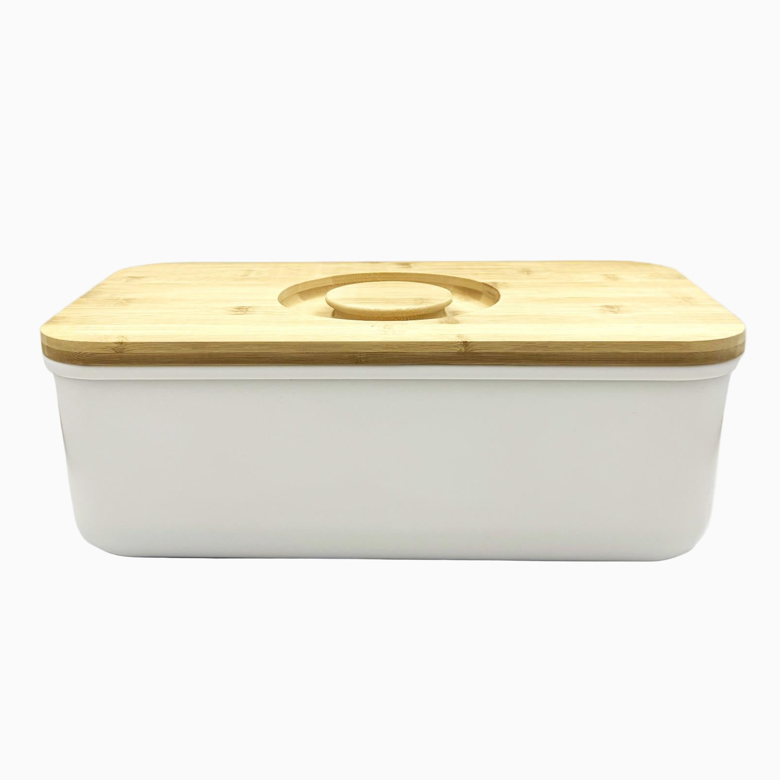GEM+ | Bread Storage Bin Box with Eco Bamboo Cutting Board Lid Large Space