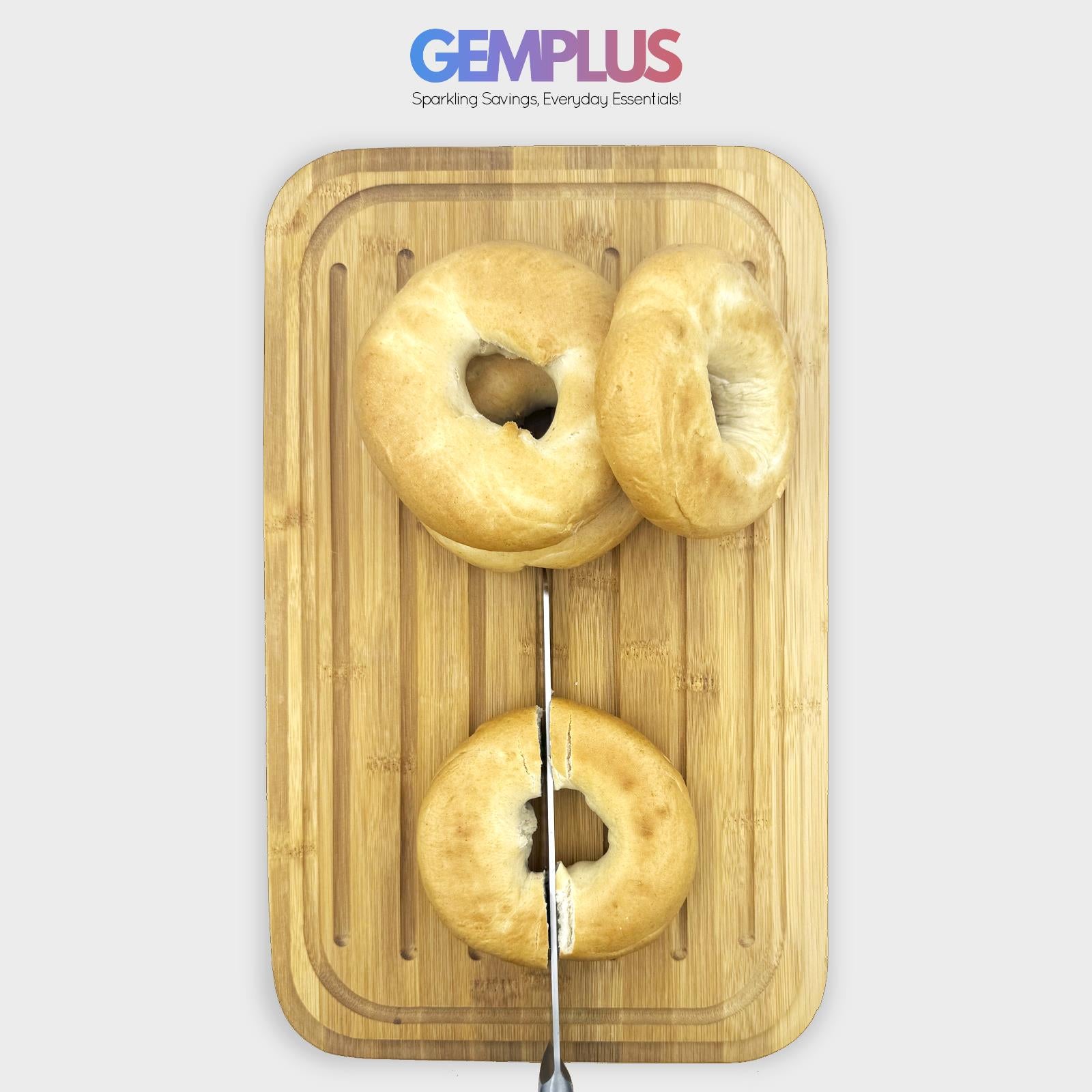 GEM+ | Bread Storage Bin Box with Eco Bamboo Cutting Board Lid Extra Large Space