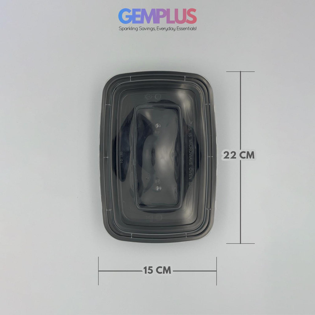 GEM+ | 20 x  Meal Prep 750 ML Containers Plastic Lunch Box Microwavable BPA Free