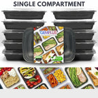 GEM+ | 20 x Meal Prep 1000 ML Containers Plastic Lunch Box Microwavable BPA Free