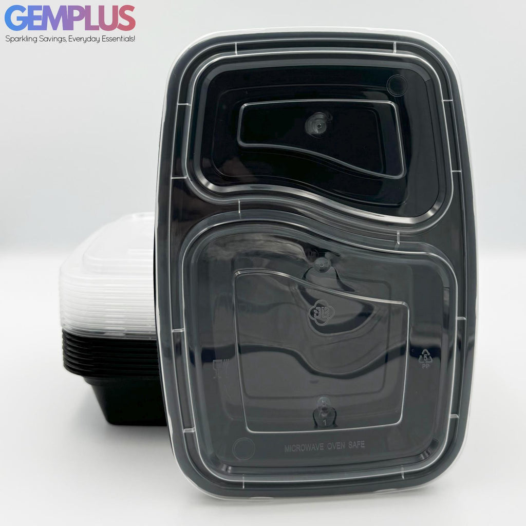 GEM+ | 20 x Meal Prep 750 ML Containers Plastic  Lunch Box Microwavable BPA Free