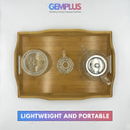GEM+| 3pc Natural Bamboo Serving Tray Set Multifunctional Durable 3 Sizes