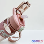 GEM+| 650ml Reusable Water Bottle with Straw BPA Leakproof Sports Gym Travel