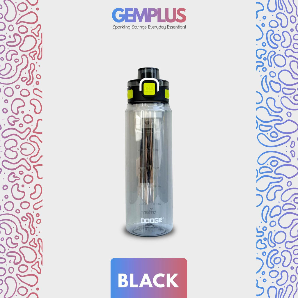 GEM+| 680ml Reusable Water Bottle with Straw BPA Leakproof Sports Gym Travel