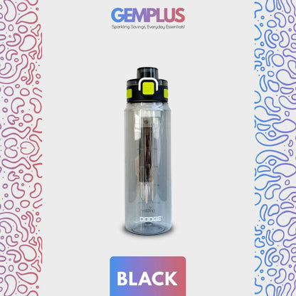GEM+| 680ml Reusable Water Bottle with Straw BPA Leakproof Sports Gym Travel