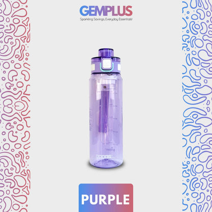 GEM+| 680ml Reusable Water Bottle with Straw BPA Leakproof Sports Gym Travel