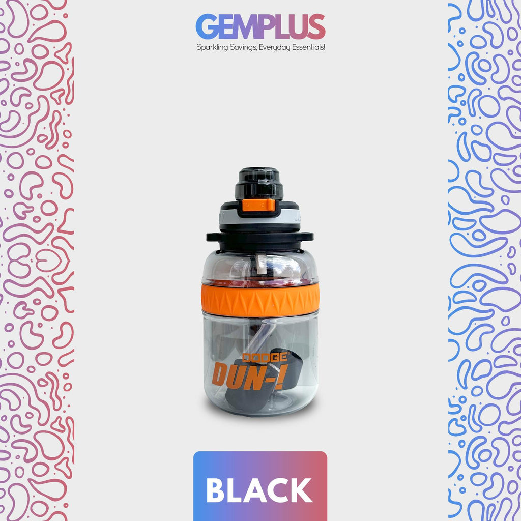 GEM+| 1 Liter Reusable Water Bottle with Straw BPA Leakproof Sports Gym Travel