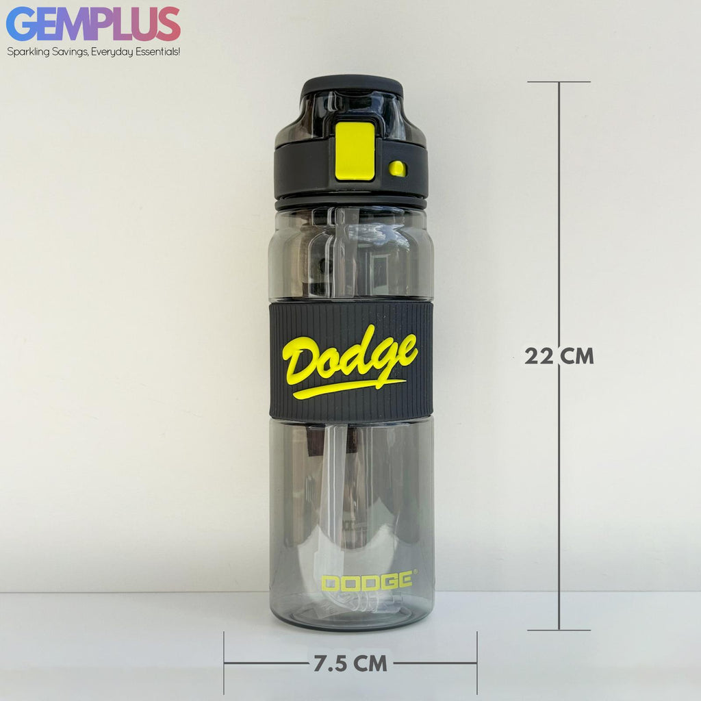 GEM+| 670 ML Reusable Water Bottle with Straw BPA Leakproof Sports Gym Travel